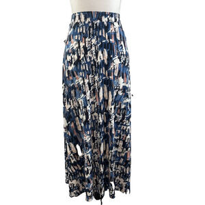 Jones Studio Skirt size Extra Small Long Blue Coral Slinky Stretch A Line Modest